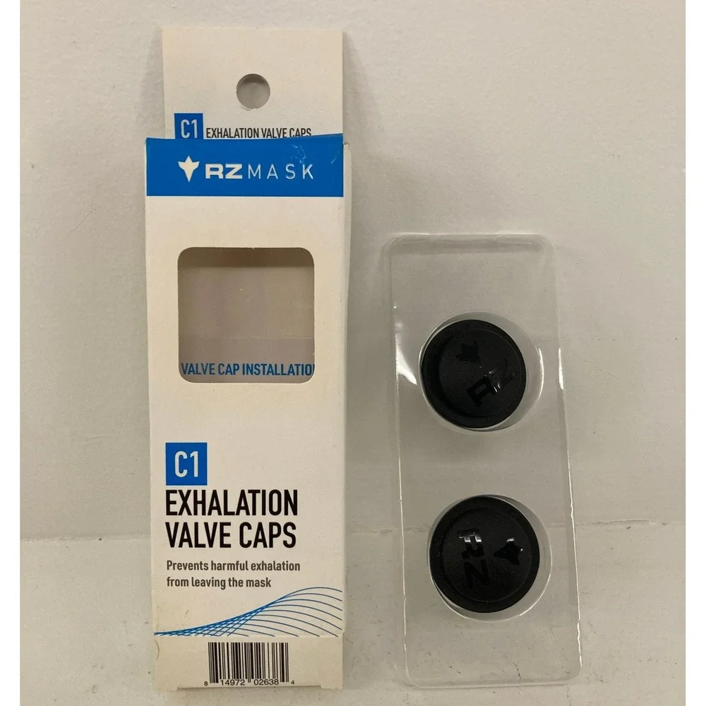 NEW 2020 RZ Mask C1 Exhalation Valve Caps Black Reusable Dust Debris Safety PPE